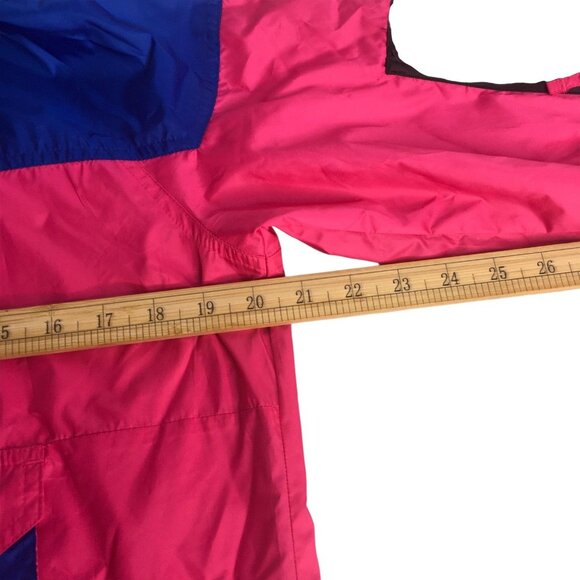 Columbia Jacket Mens XL Pink Blue Hooded Anorak Windbreaker Pullover KX0490 - Picture 7 of 14